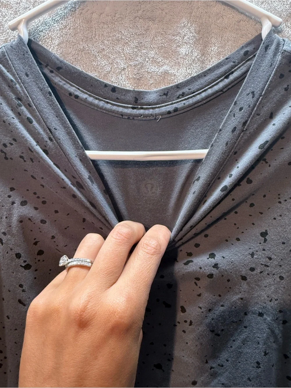 Women’s Lululemon Speckle-Print Short Sleeve Tee - Gray